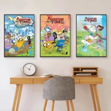 Adventure Time With Finn And Jake Wall Art Canvas Painting Poster Adventure Time With Finn And Jake Wall Art Canvas Painting Poster