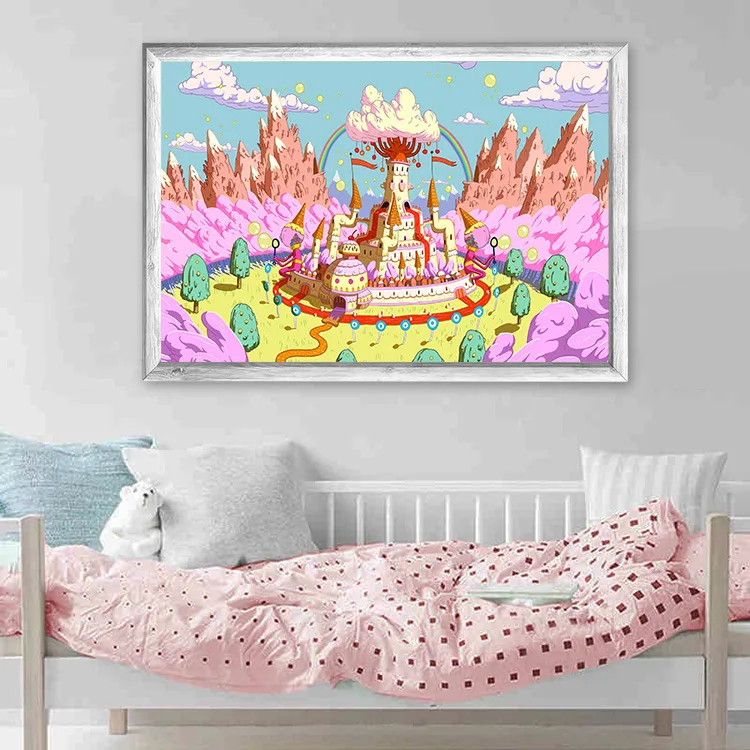 Adventure Time Cartoon Wall Art Printed Canvas Kids Poster