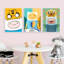 Adventure Time Cartoon Wall Art Printed Canvas Kids Poster Adventure Time Cartoon Wall Art Printed Canvas Kids Poster