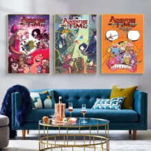 Kawaii Adventure Time With Finn And Jake Wall Art Canvas Painting Poster Kawaii Adventure Time With Finn And Jake Wall Art Canvas Painting Poster