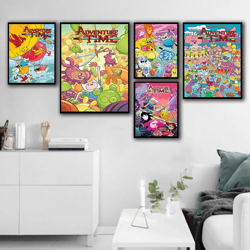 Adventure Time With Finn And Jake Canvas Printed Wall Posters