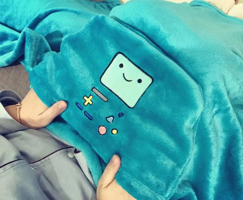 Adventure Time Robot Cloak Soft Little Plush Blanket Shawl