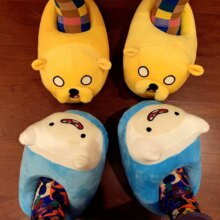 Adventure Time Finn Jake BMO Plush Warm Indoor Shoes Adventure Time Finn Jake BMO Plush Warm Indoor Shoes