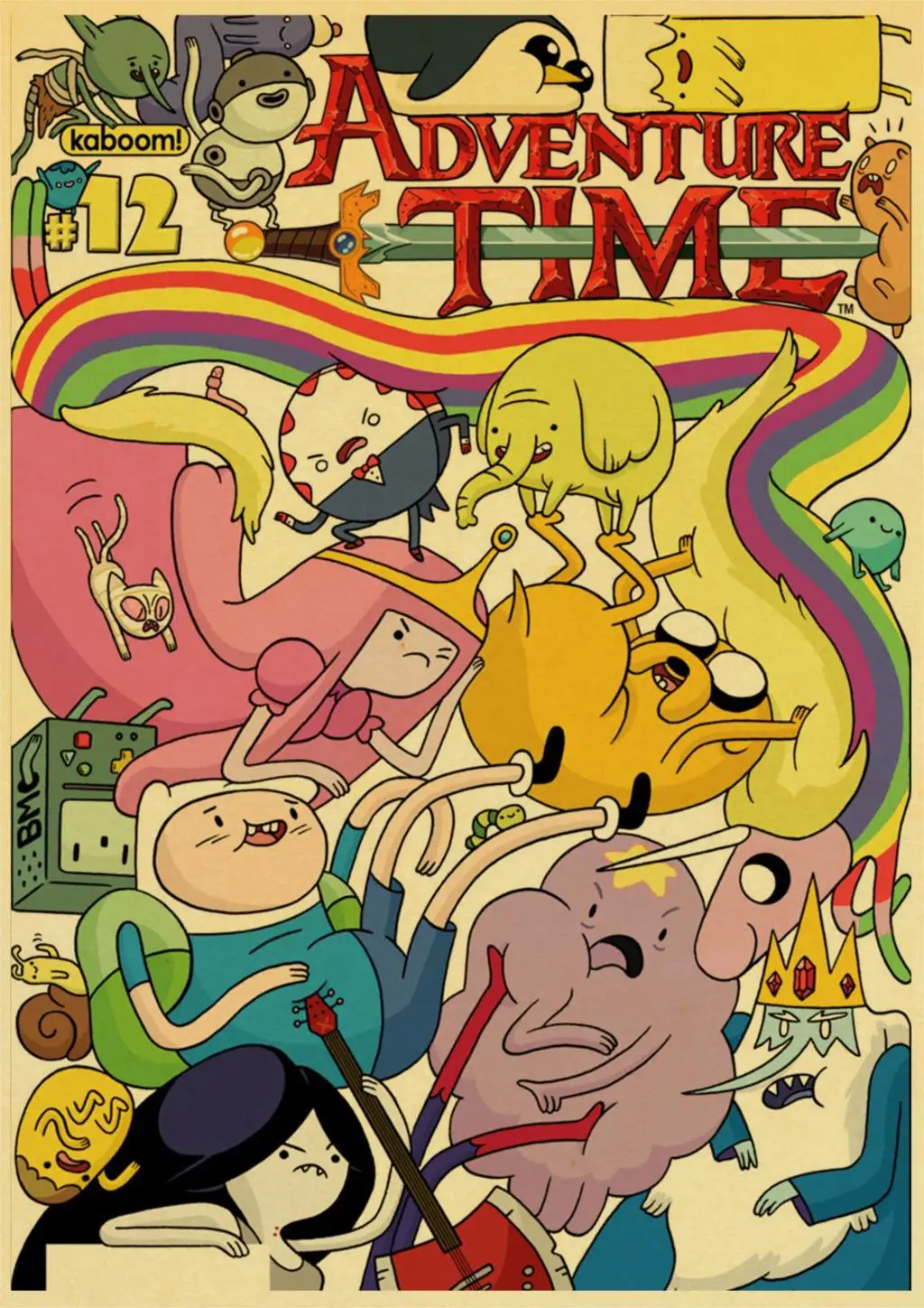 Adventure Time With Finn And Jake Cartoon Poster