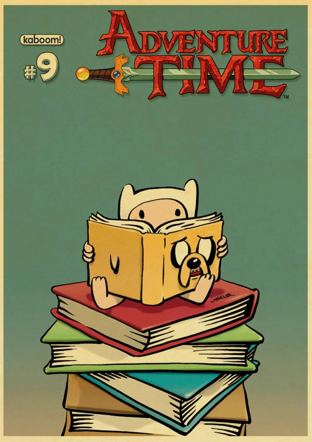 Adventure Time With Finn And Jake Cartoon Poster