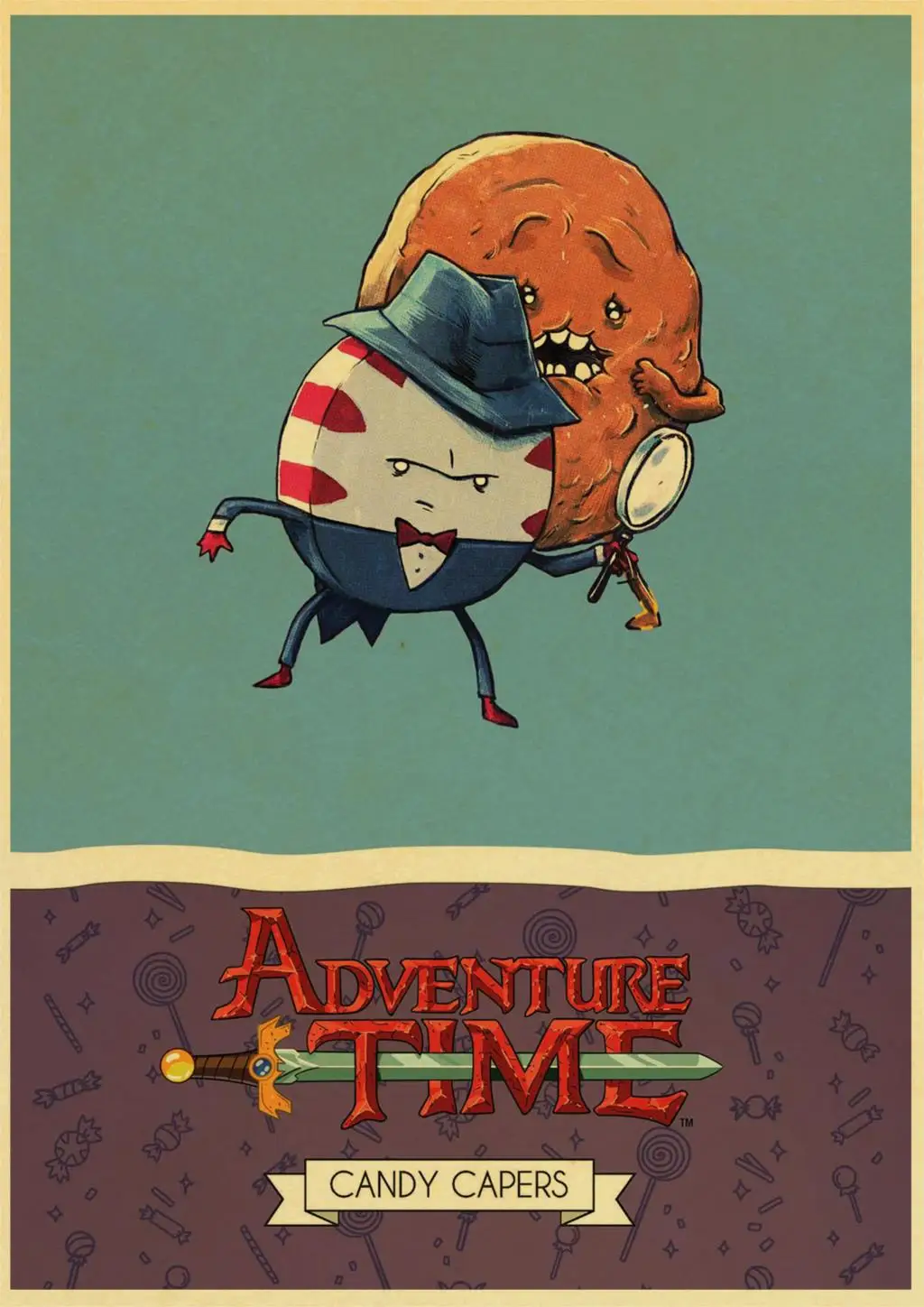 Adventure Time With Finn And Jake Cartoon Poster