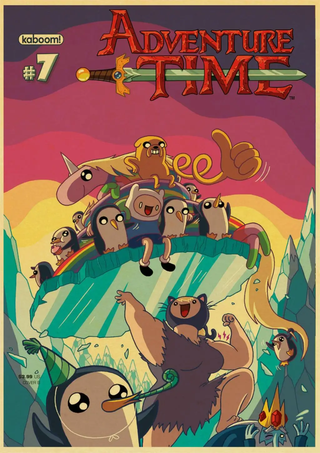Adventure Time With Finn And Jake Cartoon Poster
