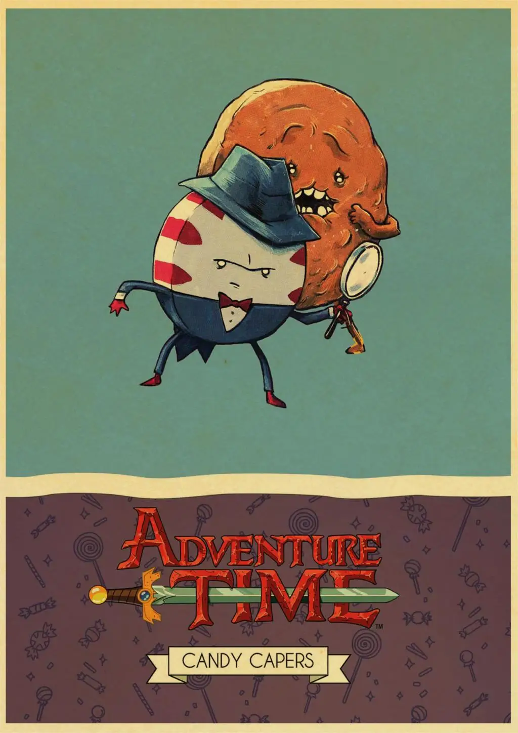 Adventure Time With Finn And Jake Cartoon Poster