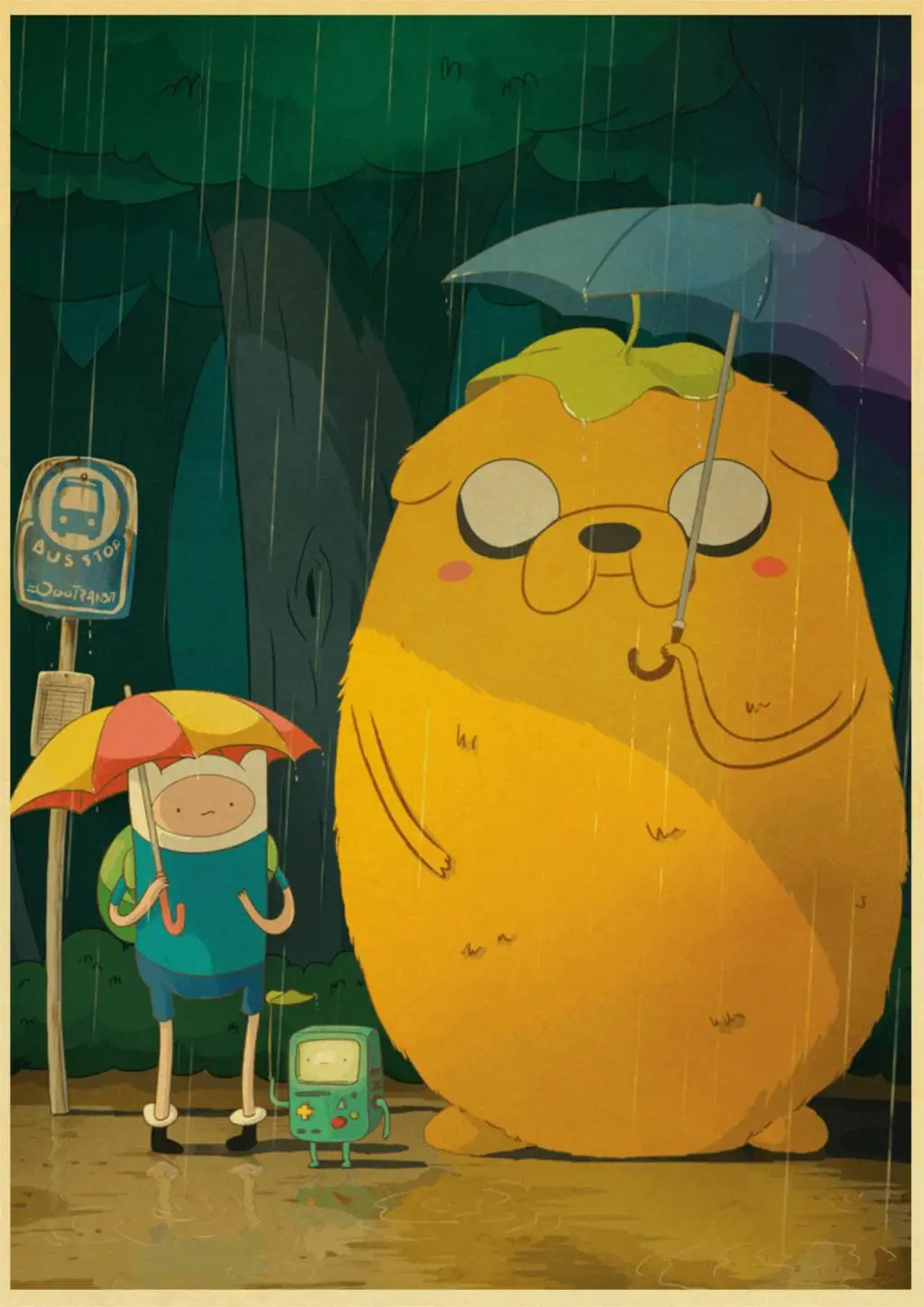 Adventure Time With Finn And Jake Cartoon Poster