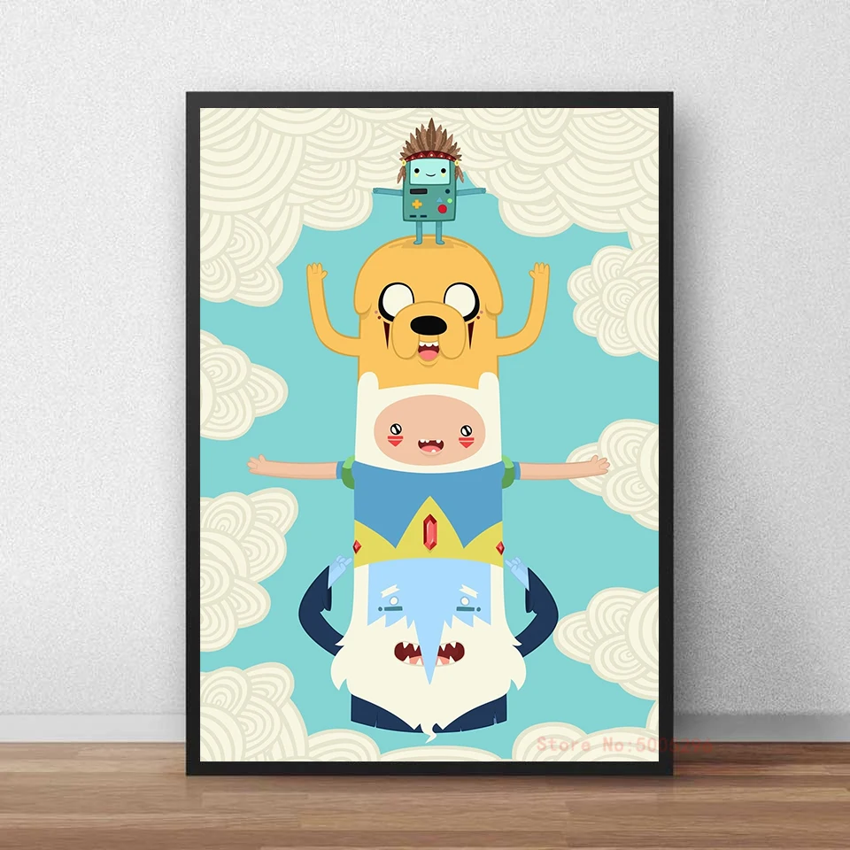 Adventure Time Cartoon HD Wall Art Printed Canvas Poster