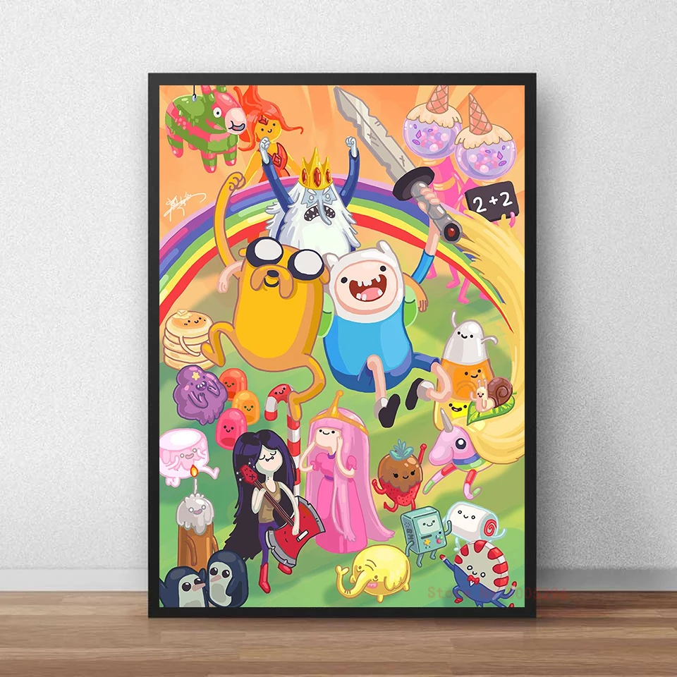 Adventure Time Cartoon HD Wall Art Printed Canvas Poster