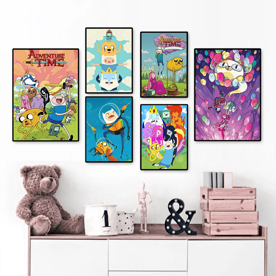 Adventure Time Cartoon HD Wall Art Printed Canvas Poster