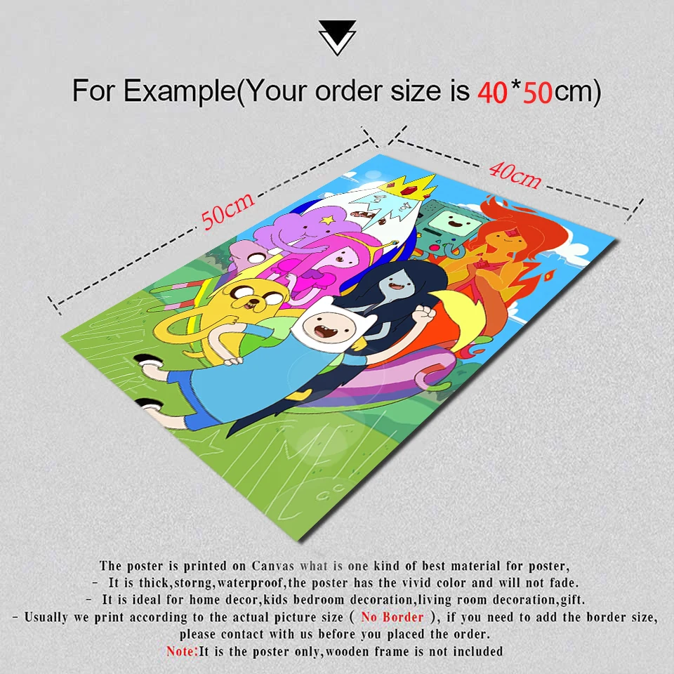 Adventure Time Cartoon HD Wall Art Printed Canvas Poster