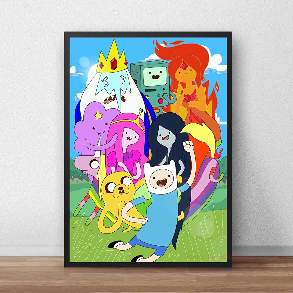 Adventure Time Cartoon HD Wall Art Printed Canvas Poster