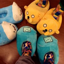 Adventure Time Jake BMO Finn Plush Indoor Shoes Adventure Time Jake BMO Finn Plush Indoor Shoes