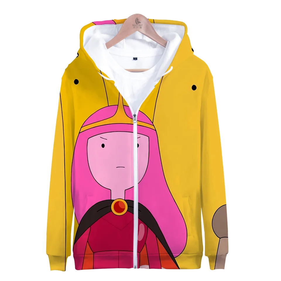Adventure Time Finn And Jake The Dog Face 3D Zipper Hoodie