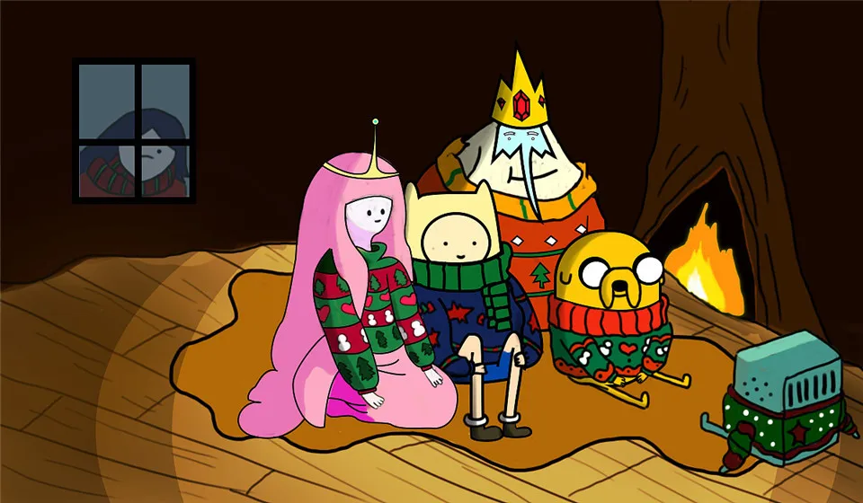 Adventure Time Finn And Jake The Dog Face 3D Zipper Hoodie