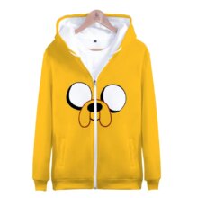 Adventure Time Finn And Jake The Dog Face 3D Zipper Hoodie Adventure Time Finn And Jake The Dog Face 3D Zipper Hoodie