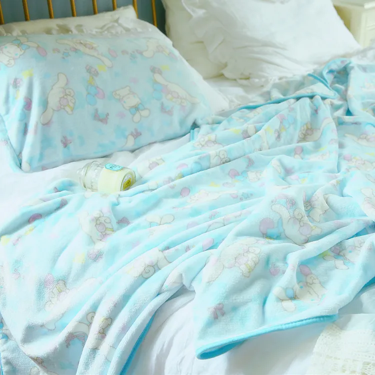 Cinnamoroll Big Ear Dog Cartoon Soft Smooth Blanket Pillow Case Cinnamoroll Big Ear Dog Cartoon Soft Smooth Blanket Pillow Case