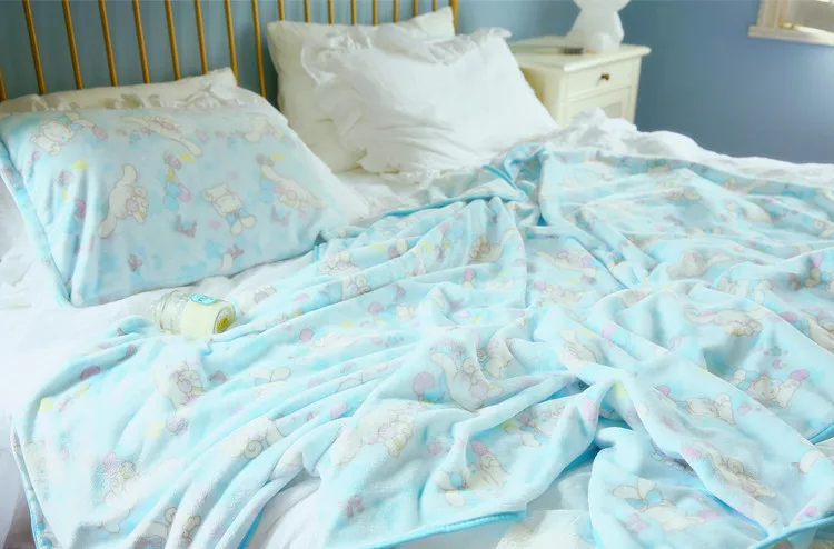 Cinnamoroll Big Ear Dog Cartoon Soft Smooth Blanket Pillow Case Cinnamoroll Big Ear Dog Cartoon Soft Smooth Blanket Pillow Case