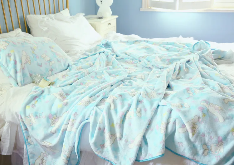 Cinnamoroll Big Ear Dog Cartoon Soft Smooth Blanket Pillow Case Cinnamoroll Big Ear Dog Cartoon Soft Smooth Blanket Pillow Case