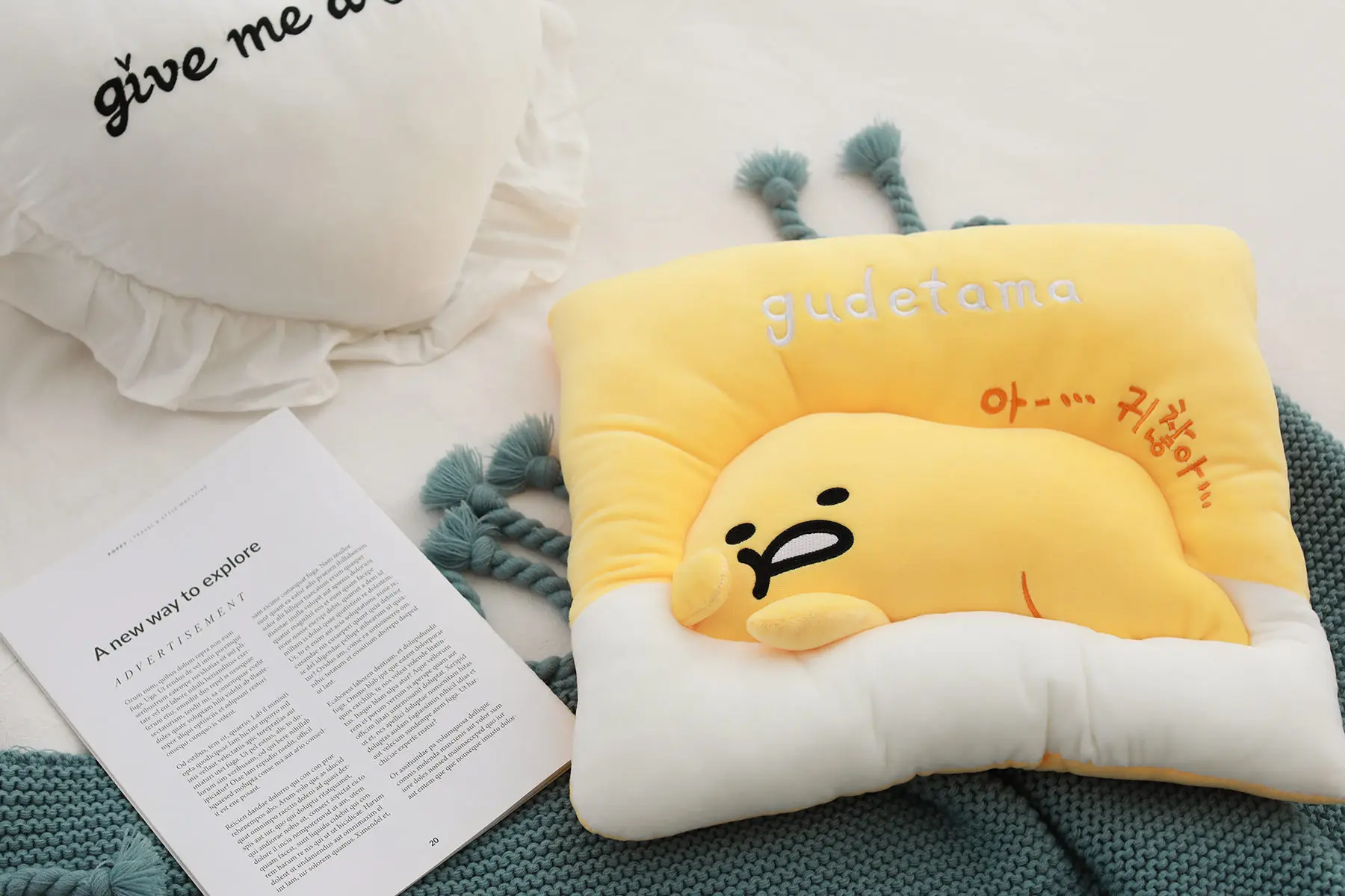 Gudetama Lazy Egg Plush Stuffed Chair Pillow Cushion