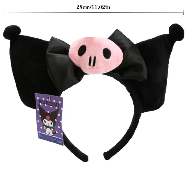 Kuromi Ear Kawaii Plush Hairband For Women Kuromi Ear Kawaii Plush Hairband For Women