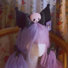 Kuromi Ear Kawaii Plush Hairband For Women Kuromi Ear Kawaii Plush Hairband For Women