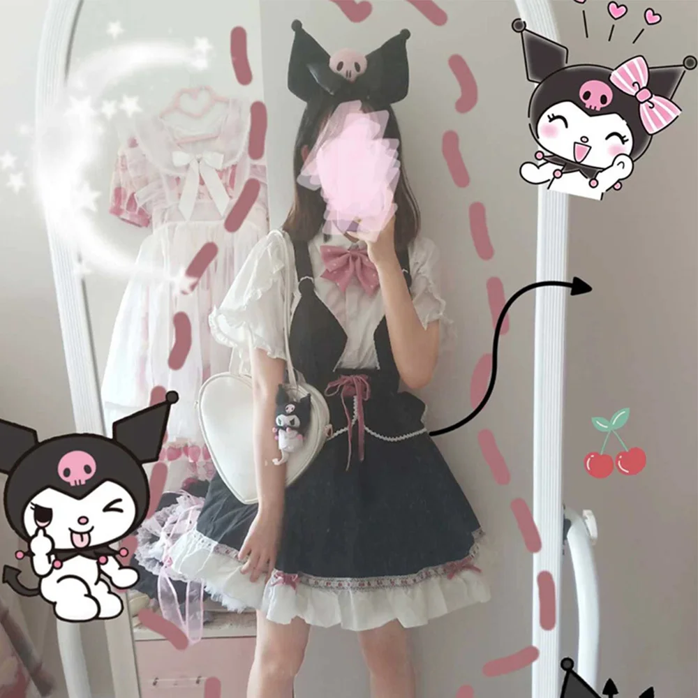 My Melody Kuromi Skull Anime Headband For Girls My Melody Kuromi Skull Anime Headband For Girls