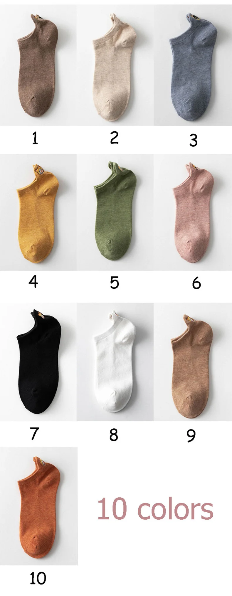 Kawaii Happy Ankle Cat Harajuku Cartoon Embroidery Short Socks Kawaii Happy Ankle Cat Harajuku Cartoon Embroidery Short Socks