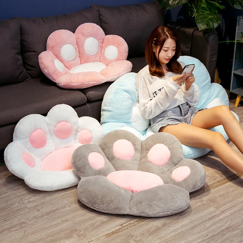 Kawaii Cat Animal Paw Stuffed Pillow Seat Cushion
