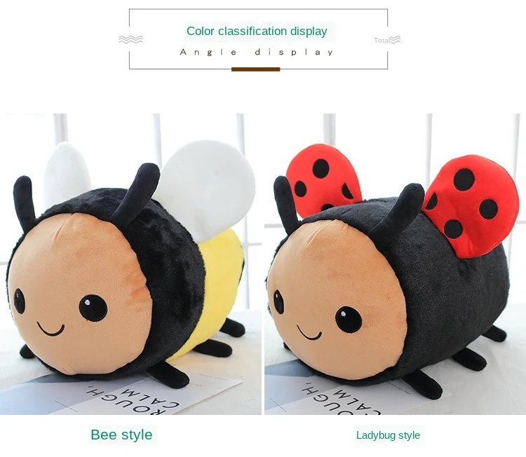 Kawaii Bee Lady Bug Animal Soft Stuffed Pillow