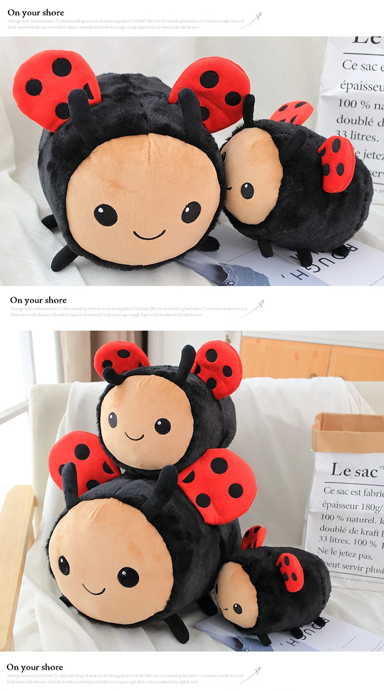 Kawaii Bee Lady Bug Animal Soft Stuffed Pillow