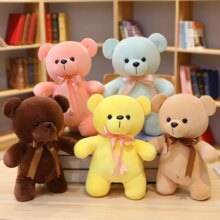 Standing Teddy Bear With Bow Soft Stuffed Kawaii Dolls Standing Teddy Bear With Bow Soft Stuffed Kawaii Dolls