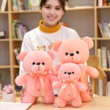 Standing Teddy Bear With Bow Soft Stuffed Kawaii Dolls Standing Teddy Bear With Bow Soft Stuffed Kawaii Dolls