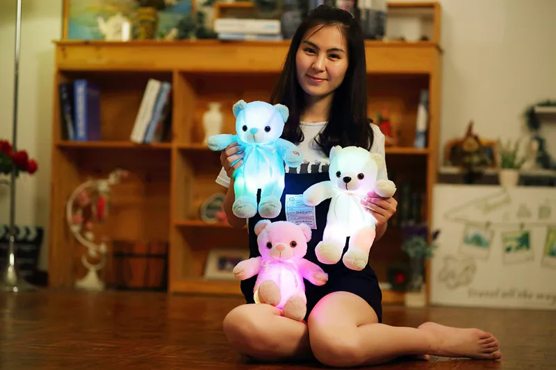 Teddy Bear Cartoon Luminous Colorful LED Light Doll