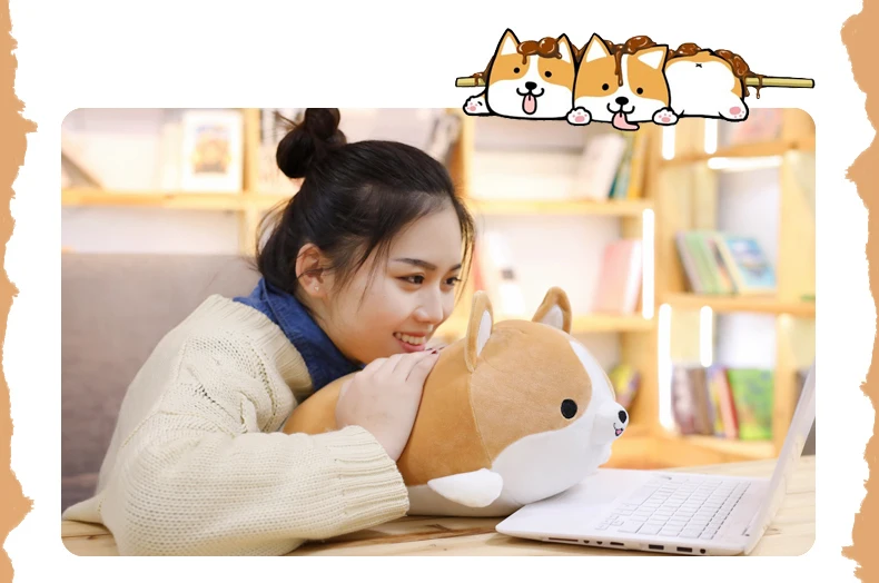 Corgi Dog Soft Stuffed Shiba Cartoon Pillow
