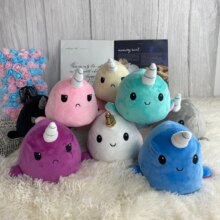 Marine Animal Expression Color Chapter Double Sided Flipped Reversible Plush Toy Marine Animal Expression Color Chapter Double Sided Flipped Reversible Plush Toy