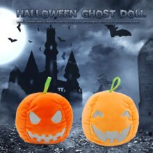Halloween Face Expression Flip Luminous Ghost Reversible Plush Doll Halloween Face Expression Flip Luminous Ghost Reversible Plush Doll