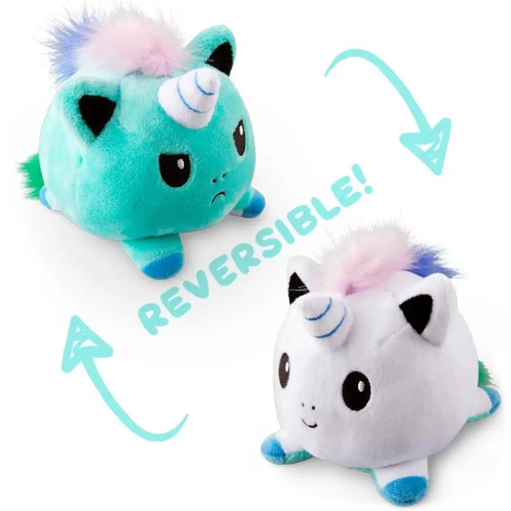 Unicorn Anime With Two-Sided Mood Soft Stuffed Reversible Kawaii Toy