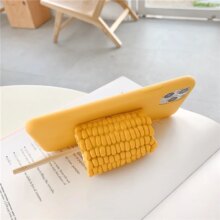 3D Corn Egg Tart Soft Silicon Phone Bracket Case 3D Corn Egg Tart Soft Silicon Phone Bracket Case