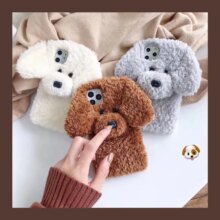 Teddy Pet Dog 3D Cartoon Plush Soft Phone Case Teddy Pet Dog 3D Cartoon Plush Soft Phone Case
