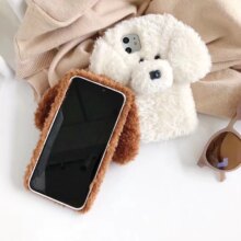 Teddy Pet Dog 3D Cartoon Plush Soft Phone Case Teddy Pet Dog 3D Cartoon Plush Soft Phone Case