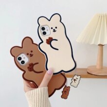 Cookie Bear 3D Cartoon Soft Silicone Phone Case Cookie Bear 3D Cartoon Soft Silicone Phone Case