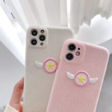 Sailor Moon Paste 3D Angel Wings Plush Soft Silicon Phone Case Sailor Moon Paste 3D Angel Wings Plush Soft Silicon Phone Case