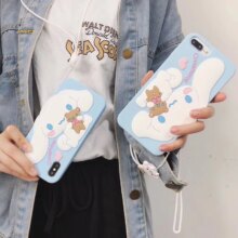 Cartoon Silicone Protect Phone Case With Candy Lanyard Cartoon Silicone Protect Phone Case With Candy Lanyard