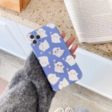 3D Embroidery Ghost Soft Lambskin Phone Case 3D Embroidery Ghost Soft Lambskin Phone Case