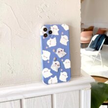 3D Embroidery Ghost Soft Lambskin Phone Case 3D Embroidery Ghost Soft Lambskin Phone Case