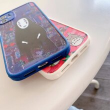 No Face Man Totoro Anime Metal Lens Protection Soft Silicone Phone Case No Face Man Totoro Anime Metal Lens Protection Soft Silicone Phone Case