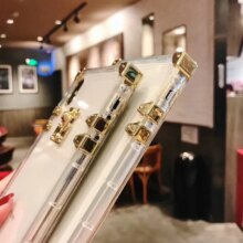 Luxury Square Metal Transparent Soft Silicone Phone Case Luxury Square Metal Transparent Soft Silicone Phone Case